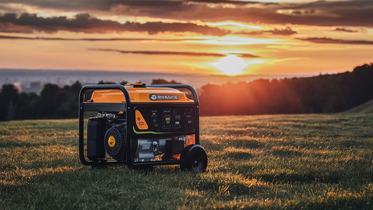 Portable Electric Generators with Folding Transport Handles